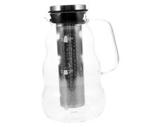 Hemobllo Pichet Verre Capacité avec Filtre Détachable Carafe Multifonction pour Infusion Froide de Café Thé et Boissons Bouilloire pour Famille et Invités