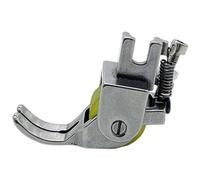 Hemobllo Pied à Rouleau pour Machine à Coudre en Fer pour Épaisses Coutures, Cuir et Vestes, Guide du Bord, Pression Ajustable