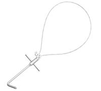 Hemobllo Piège à Porcs en Acier Inoxydable Dispositif de Capture Solide Collet Métallique Résistant Matériel Agricole pour Élevage Porcin Outil de Contention Diagnostic