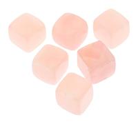 Hemobllo Pierres à Whisky en Quartz Rose Réutilisables 6 Pcs, Cubes de Glace Décoratifs et Solide pour Bars et Restaurants, Effet Esthétique et Rafraîchissant