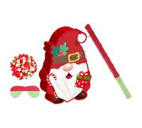 Hemobllo Pinata de Noël Gnome Suspendu avec Confettis Décoration Festive et Jeu Interactif pour Fêtes Écoles et Événements Communautaires