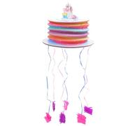 Hemobllo Pinata Licorne Pull String Rose Décoratif pour Fête Anniversaire Garçon Fille Mini Lantern Pinata Amusante à Suspendre pour Cadeaux et Bonbons