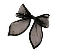 Hemobllo Pince à Cheveux Nœud Noir avec Barrette pour Cheveux Épais ou Fins Accessoire Rétro pour et Occasions Spéciales