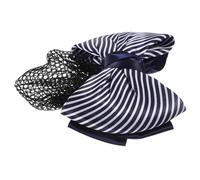 Hemobllo Pince à Chignon Pour Femmes Nœud Bleu Rayé Filet à Cheveux Professionnel Accessoire Coiffure Personnel Hôtelier Infirmière Banquière