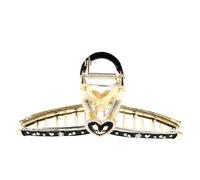 Hemobllo Pince à Griffe Style Vintage Français Forme Cœur Strass en Alliage de Zinc Accessoire Cheveux Polyvalent pour Femmes pour Tresses et Queue de Cheval