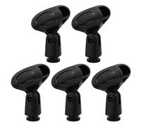 Hemobllo Pince Microphone Lot de Clips de Fixation Ajustables pour Support Micro Compatible Karaoké et Micro Stand Noir