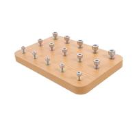 Hemobllo Planche Bois Rééducation Main avec Vis et Écrous Entraîneur Coordination Œil Main Appareil Doigts pour Réhabilitation Fonctionnelle