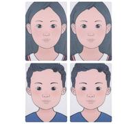 Hemobllo Planche de peinture faciale 4 pièces : modèle d'art facial lavable et réutilisable - conception réaliste pour une pratique et un apprentissage de niveau professionnel