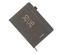 Hemobllo Planner Vertical Journal Faux Leather Cover Business Daily Weekly Monthly Organizer Notebook Compact Scratch Resistant Schedule Management