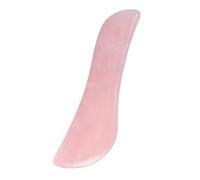Hemobllo Plaque de Massage en Pierre de Quartz Rose Naturelle de S, Outil de Gua Sha Facial Compact, Conseillé pour Soins du Visage, et Massage Relaxant