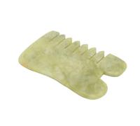 Hemobllo Plaque de Massage Gua Sha Jade Naturel 9,2x6,1 Cm pour Massage Facial Visage Soins Peau Douce et Solide