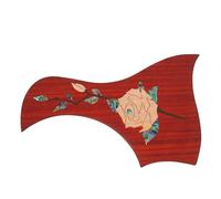 Hemobllo Plaque de Protection Guitare Acoustique Bois Massif Auto-adhésive Pickguard Décoratif Anti-rayures avec Motif Sculpté Accessoire pour Parties Guitare Folk et Acoustique