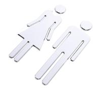 Hemobllo Plaque de Toilette Panneau de Signalisation Wc Hommes Femmes Signe Distinctif Pratique pour Salle de Bain Bureau et Facile à Installer
