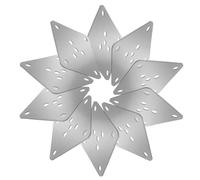 Hemobllo Plaques de Fixation Plates Métalliques 6x6 Cm Épaisseur 2 Mm, 10 Pièces 4 Trous pour Pieds de Canapé, Supports de Fixation Robustes pour Meubles, Accessoires Réparation