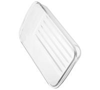 Hemobllo Plat à Four en Verre Trempé Grosse Taille 1,5l Surface Lisse Résistante Haute Température pour Micro-ondes et Four, Plat de Cuisson Multifonction pour Poisson, Légumes et