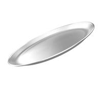 Hemobllo Plat à Pizza en Acier Inoxydable 304 Plateau de Service Rond pour Buffet et Repas Adapté aux Mariages et Fêtes