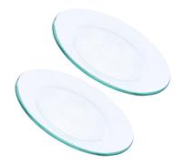 Hemobllo Plat Chauffe-Bougie en Verre 11,5 CM Lot de 2 pour Brûleur Cire Parfumée et Lampe à Parfum Accessoire Aromathérapie Adapté la Diffusion d'Huiles Essentielles