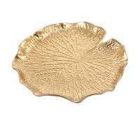 Hemobllo Plateau à Bijoux Métal Doré Style Européen Organiseur Vintage pour Anneaux et Petits Objets Plateau de Rangement Multifonction pour Bureau et Décoration