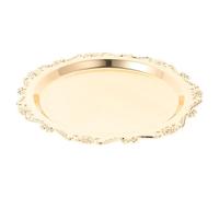 Hemobllo Plateau à Fruits en Acier Inoxydable Doré 25 CM Assiette à Desserts Polyvalente pour Fruits Secs Bonbons et Salades pour Mariage Hôtel et Réception