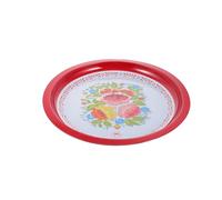 Hemobllo Plateau Assiette Vintage Style Chinois à Fleurs Festives pour Légumes et Fruits, Assiette Ronde 40 CM Cuisine, Rangement Snacks et Vaisselle Dînatoire