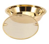 Hemobllo Plateau de Service Inox Acier Inoxydable avec Double pour Filtrage Huile et Refroidissement Plateau Snack et Présentation Élégante pour Cuisine Restaurant et Réception