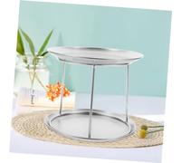 Hemobllo Plateau Fruits de Mer Acier Inoxydable Double Couche Support Gâteau et Dessert pour Fête Présentoir Robuste et pour Buffet et Anniversaire