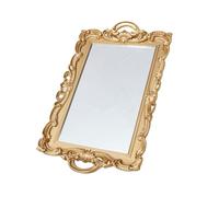 Hemobllo Plateau Miroir Décoratif en Verre Vintage pour Parfum et Maquillage Plateau de Toilette Élégant pour Commode Accessoire de Rangement Polyvalent pour Salle de Bain et Chambre