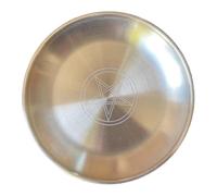 Hemobllo Plateau Pentacle Doré Rond Décoratif pour Rituel Plateau Unique Poli pour Cérémonie Spirituelle et Décoration Maison