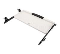 Hemobllo Plateau pour Clavier Coulissant en Plastique Noir Fixation sous Bureau, Performance Silencieuse et Grand Espace de Rangement, pour Bureau Professionnel