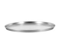 Hemobllo Plateau Rond à Pizza en Acier Inoxydable 26cm, Antiadhésif | Cuisson Homogène, Grosse Capacité, Surface Lisse, Argenté, pour Grillades et Fêtes