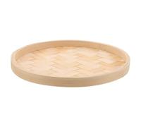 Hemobllo Plateau Rond Bambou Tressé Main Panier Suspendu pour Décoration Murale Et Service Alimentaire Plateau Décoratif Léger