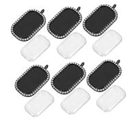 Hemobllo Plateaux Pendentifs Alliage 20 Pièces avec Cabochons Noir et Blanc, Base Métal Rectangulaire, DIY Loisirs Créatifs Bijoux pour Création Collier, Présent Fête, Usage Artisanal