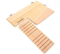 Hemobllo Plateforme pour Hamster en Bois Beige Escalier, Éducatif Sécurisé pour Petits Animaux de Compagnie, pour Développer la Coordination en Cage