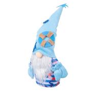 Hemobllo Plush GNOME Doll Tabletop Decor Summer Ocean Theme Soft Cloth Ornament with Hat and Cute Holiday Decoration for Home and Festive