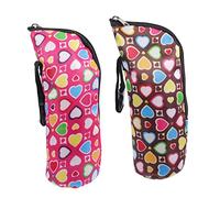 Hemobllo Poche Isotherme pour Biberon Bébé 2pcs en Polyester, Pratique à Emporter Attache Poignet pour Randonnée et Voyage