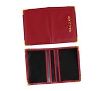 Hemobllo Pochette de Protection Cartes Bancaires et Passeport Ultra-Fine en Matériau Résistant à L’Eau, Coloris Rouge Foncé, pour Femmes et Hommes, Usage Voyage et Quotidien, Format