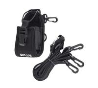 Hemobllo Pochette D'interphone Bandoulière Réglable Noir en Nylon | Résistance à L'usure, Rangement Pratique, Protège L'appareil, pour Sport et Promenade Canine