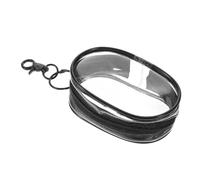 Hemobllo Pochette Porte-clés Transparente en PVC Étanche Crochet, Mini Porte-Monnaie Femme pour Rangement Câbles et Bijoux, Paquet Multifonction Petit Format, Noir