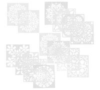 Hemobllo Pochoirs de Mandalas à Peindre 16 Pièces en Plastique Solide Modèles de Dessin de Fleurs Colorés pour Garçon et Filles Garçons Filles Outils de Peinture Créative Arts et Artisanat