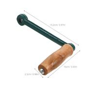 Hemobllo Poignée de Hachoir à Viande Manuel en Bois et Fer Manivelle Ergonomique Compatible Multi-Modèles Manivelle Robuste Cuisine Domestique Silencieuse - 1 Pièce