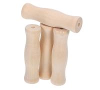 Hemobllo Poignées De Rechange en Bois Massif pour Outils De Barbecue 4 Pcs Accessoires pour Barbecue Extérieur Cuisine en Plein Air Poignée Ergonomique Détachable pour Gril, Brosse Et Spatule