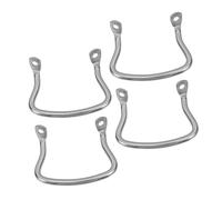 Hemobllo Poignées Latérales Anti-brûlure en Acier Inoxydable 7 Mm, Doubles et Amovibles, Remplacement pour Casseroles et Poêles, Accessoires Cuisine Pratiques, Lot de 4 Pièces
