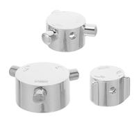 Hemobllo Poignées pour Robinet Contrôle de Débit Réglable à Trois Niveaux Design Convivial Set de 3 Plastique Argenté pour Salle de Bain