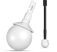 Hemobllo Pommeau Boule Cane Blanche pour Malvoyant Embout Rotatif à Bille Accessoire Stabilité pour Canne à Crochet Remplacement Facile