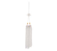 Hemobllo Pompon Léger en Tissu Blanc pour Sabre de Taichi, Accessoire Décoratif Martial Traditionnel, Résistant à l'usure, pour Entraînements d'arts Martiaux et Pratique du Sabre