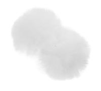 Hemobllo Pompons Amovibles en Fausse Fourrure 7 Cm, Épingles à Chaussures Décoratives Blanches, Lot de 2 Pièces, Accessoires Mode pour Femmes, Usage Chaussures et Paquet, Charme Élégant et Doux