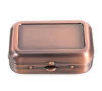 Hemobllo Portable Ashtray Metal Rectangular Box with Lid Compact Snuffer for Travel Camping Office Home Use