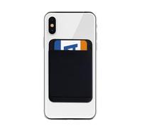 Hemobllo Porte-Cartes Pochette Pratique en Cuir PU pour Téléphone Portable Adhésif avec Support Ferme et Couverture Noir pour Cartes de Crédit et D'identité