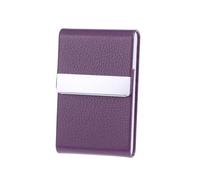 Hemobllo Porte-cartes Visite Vertical Grand Capacité Cuir PU et Métal Boîtier Rigide Unisexe pour Cartes Professionnelles et Crédit Protection Anti-plis Design Élégant