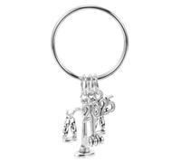 Hemobllo Porte Clé Présent Réfléchi en Alliage Argenté Accessoire Élégant avec Balance Justice et Marteau du Juge Avocat pour Paquet à Main et Costume pour Avocats